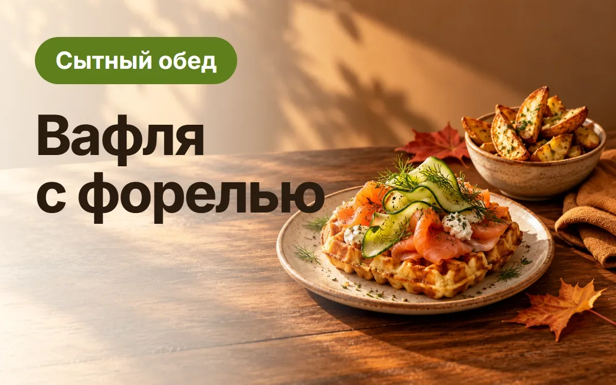 Вафля с форелью